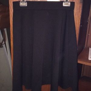 Plus size black skater skirt